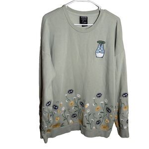 Her Universe Sweatshirt My Neighbor Totoro Studio Ghibli Pullover Green Large